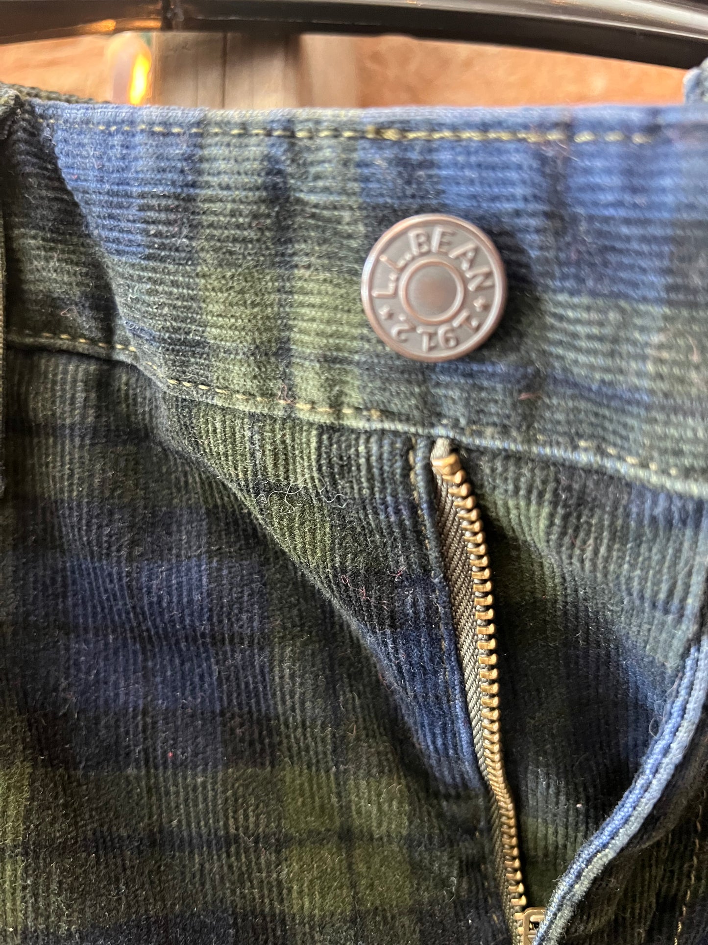 LL BEAN- Blue & Green Plaid Skirt- Size 6