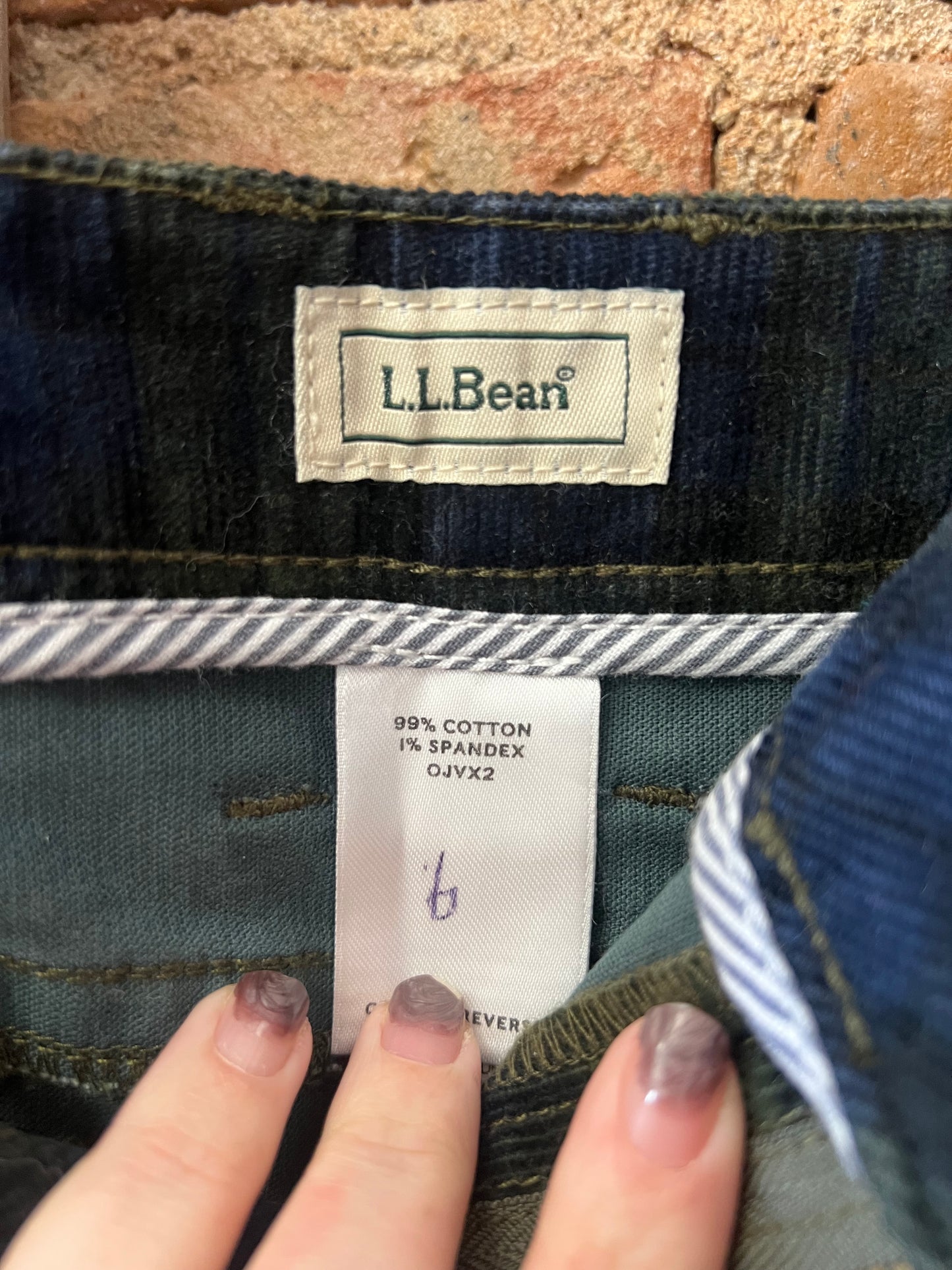 LL BEAN- Blue & Green Plaid Skirt- Size 6