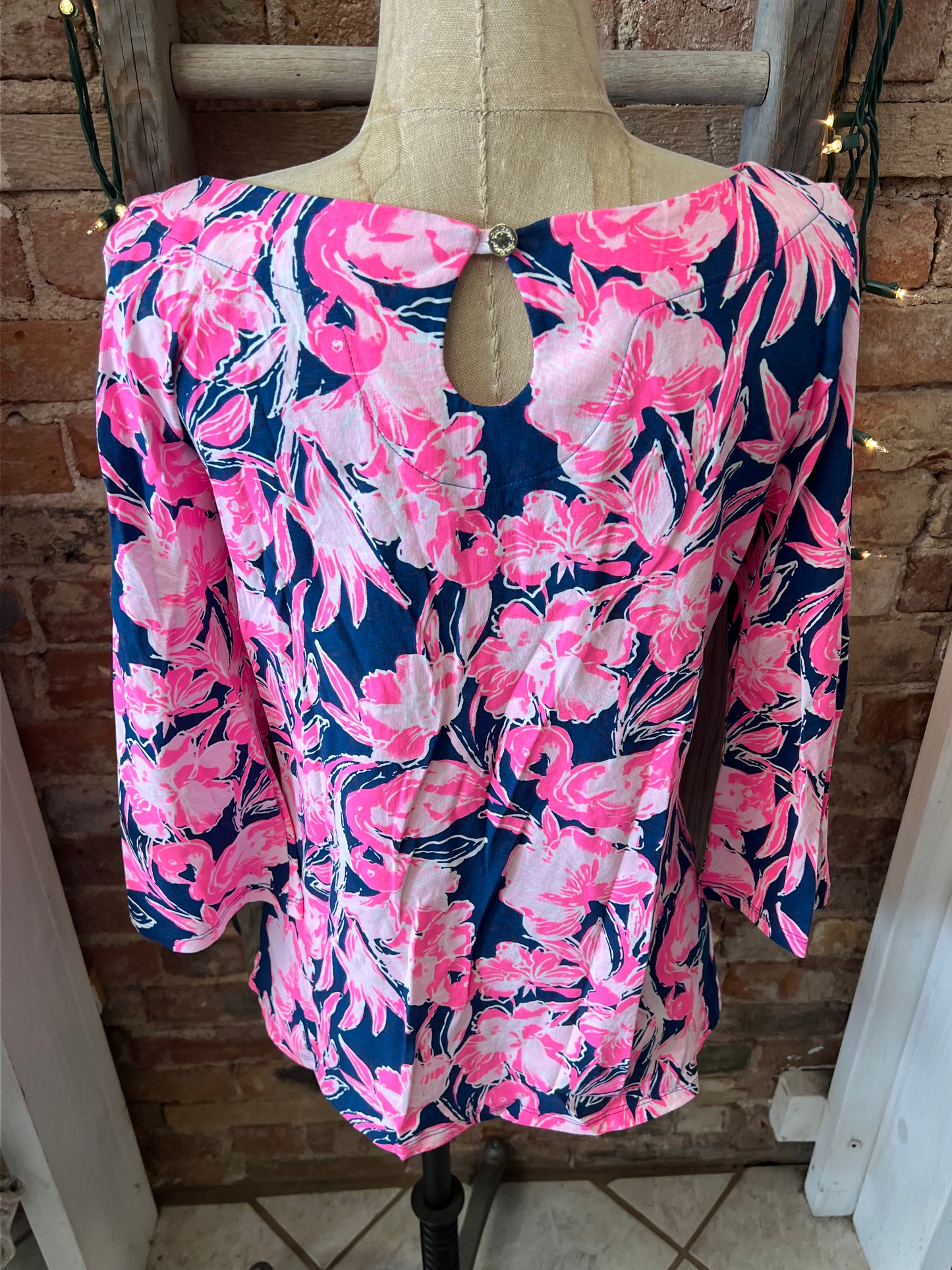 Lilly Pulitzer-Floral Top-Size Small