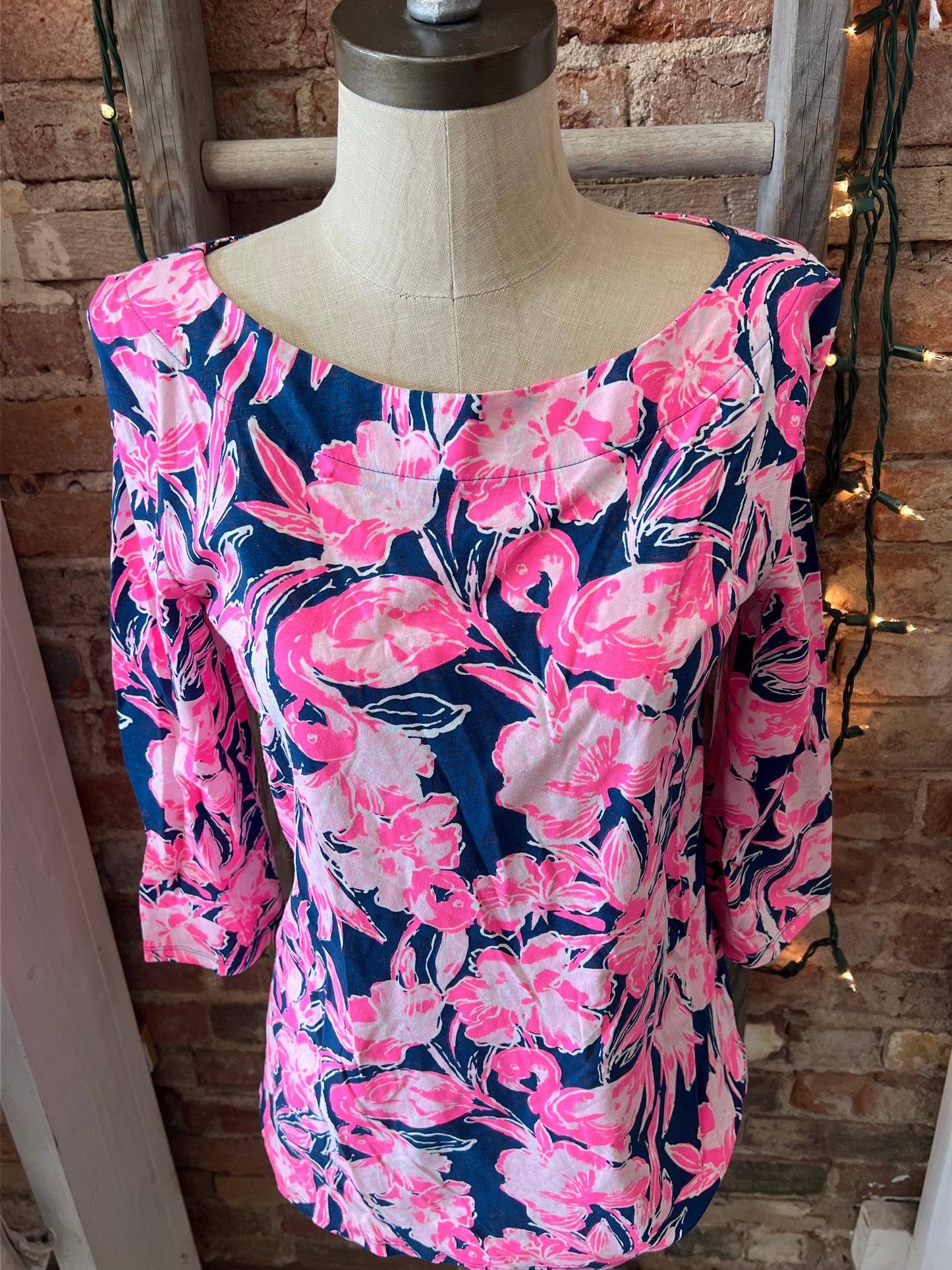Lilly Pulitzer-Floral Top-Size Small